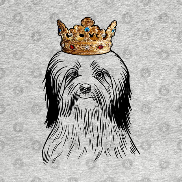 Havanese Dog King Queen Wearing Crown by millersye